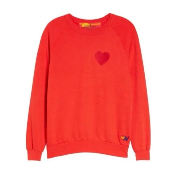 Aviator Nation WOMEN’S HEART EMBROIDERY SWEATSHIRT - Picture 4 of 6